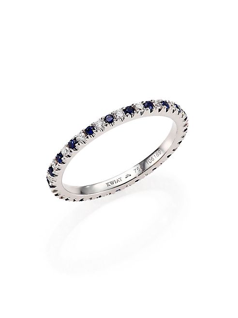 Kwiat - Diamond, Sapphire & 18K White Gold Eternity Stacking Ring