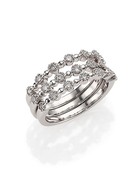 Kwiat - Stardust Diamond & 18K White Gold Stacking Ring Set