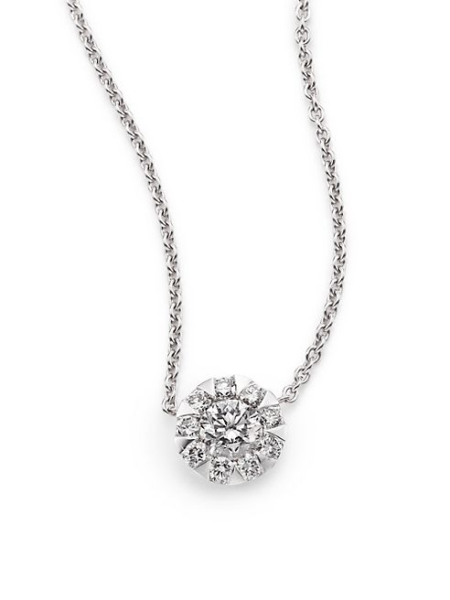 Kwiat - Sunburst Diamond & 18K White Gold Pendant Necklace