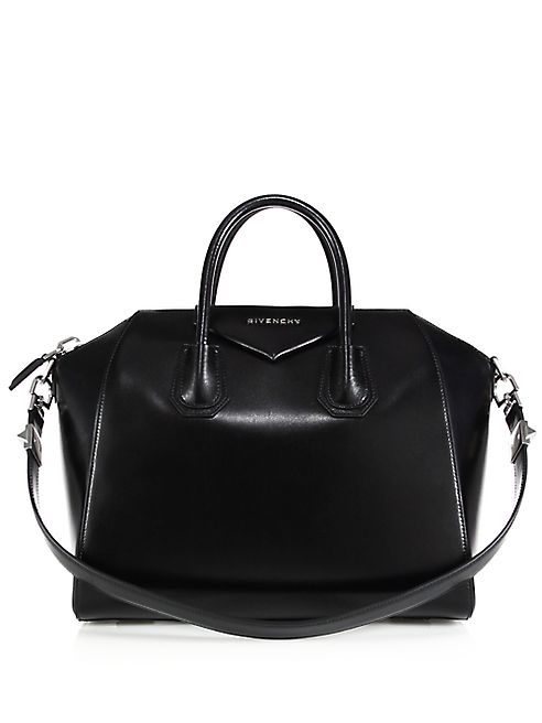 Givenchy - Antigona Medium Glazed Leather Satchel