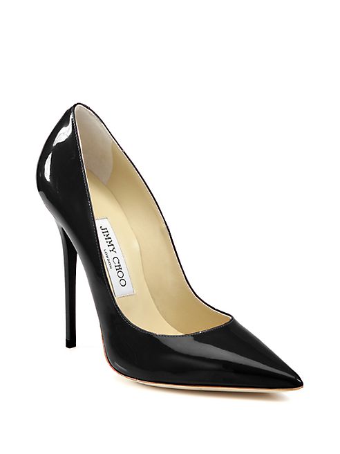 Jimmy Choo - Anouk Patent Leather Point Toe Pumps