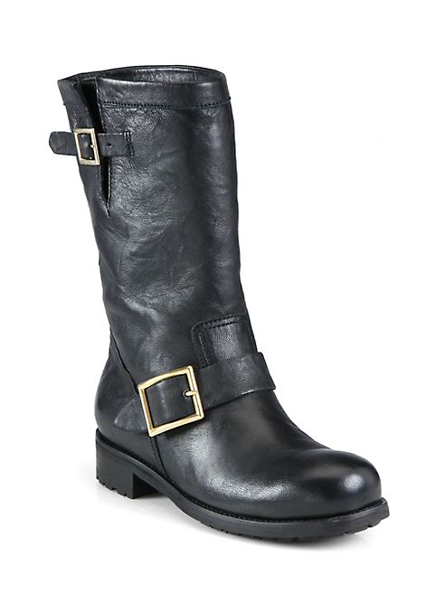 Jimmy Choo - Leather Biker Boots