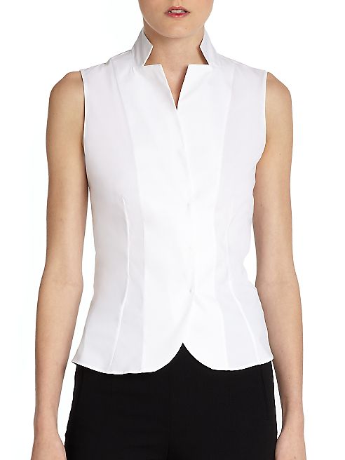 Akris - Architecture Collection Stand-Collar Blouse