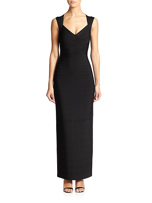 Herve Leger - Sleeveless Bandage Gown