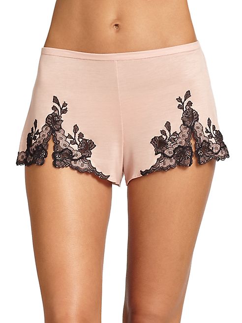 Josie Natori - Charlize Lace Embroidered Tap Shorts