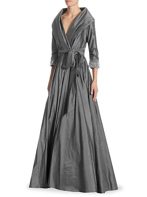 Catherine Regehr - Classic Shawl-Collar Silk Gown