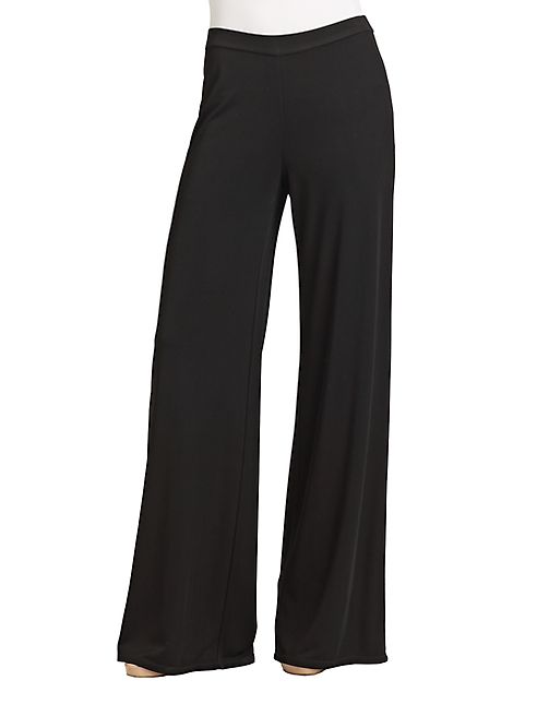 Josie Natori - Stretch Knit Wide-Leg Pants