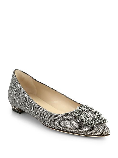 Manolo Blahnik - Hangisi Embellished Flats