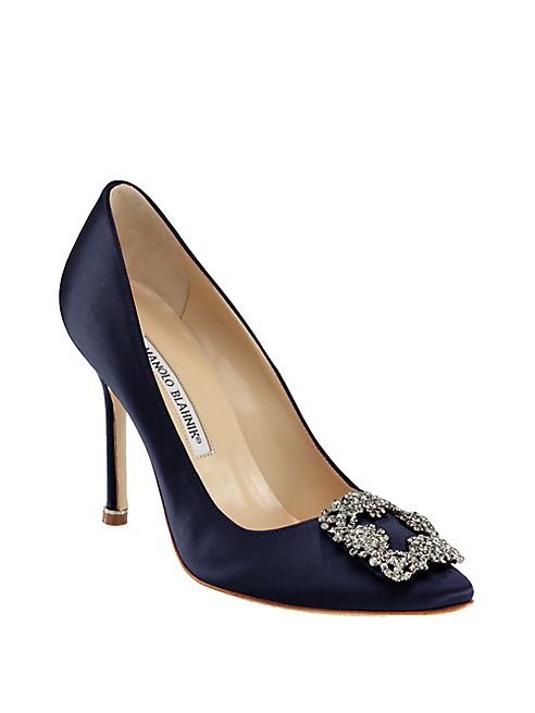 Manolo Blahnik - Hangisi 105 Satin Pumps