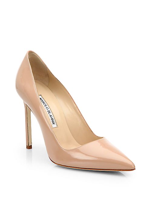 Manolo Blahnik - BB 105 Patent Leather Point Toe Pumps