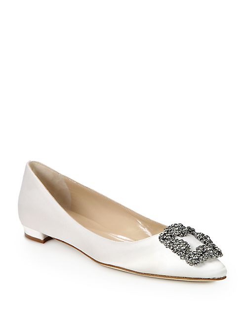 Manolo Blahnik - Hangisi Satin Flats