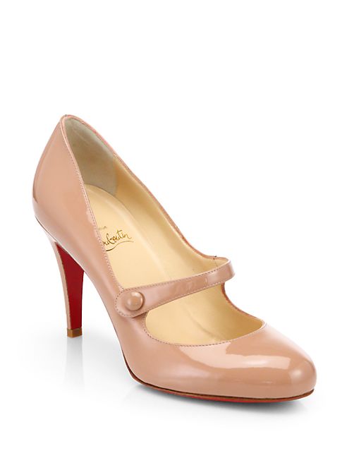 Christian Louboutin - Charlene 85 Patent Leather Mary Jane Pumps