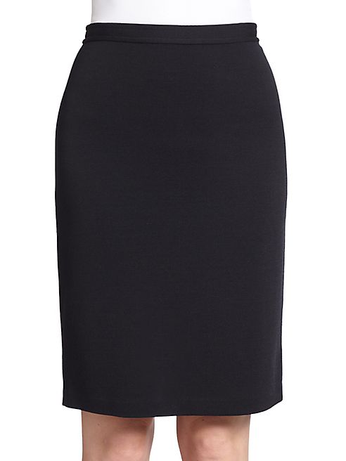 St. John - Caviar Collection Milano Knit Pencil Skirt