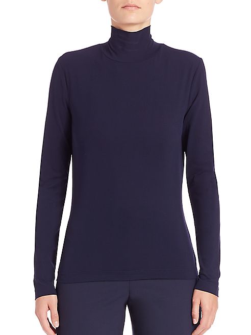 St. John - Caviar Collection Long-Sleeve Turtleneck Top