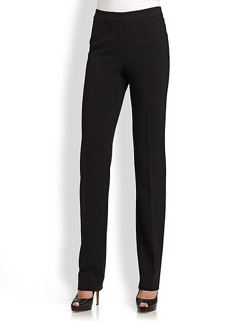 St. John - Caviar Collection Crepe Marocain Diana Pants