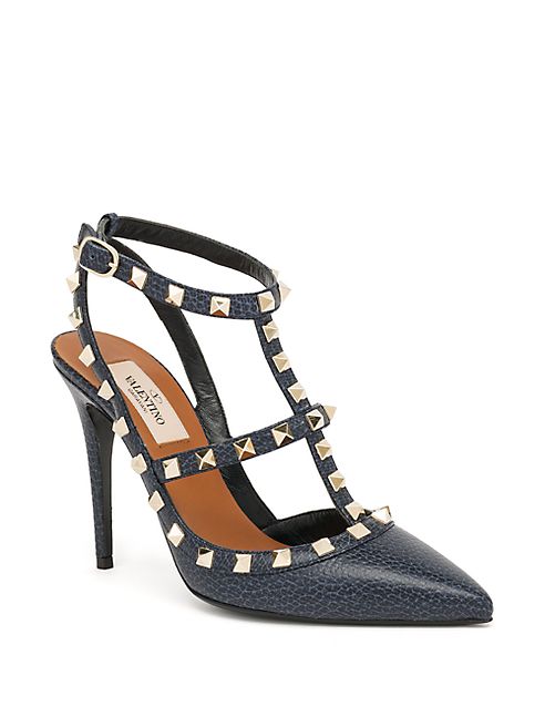 Valentino - Rockstud Leather Slingbacks