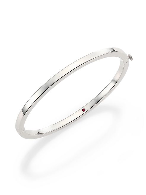 Roberto Coin - 18K White Gold Oval Bangle Bracelet