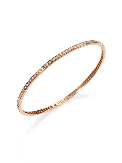 Roberto Coin - Diamond & 18K Rose Gold Bangle Bracelet