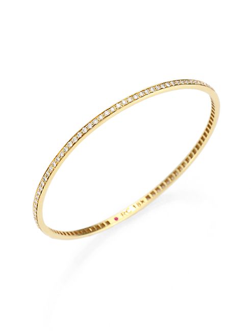 Roberto Coin - Diamond & 18K Yellow Gold Bangle Bracelet