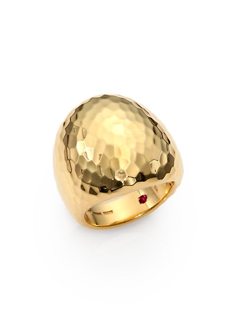 Roberto Coin - Martellato 18K Yellow Gold Oval Cocktail Ring