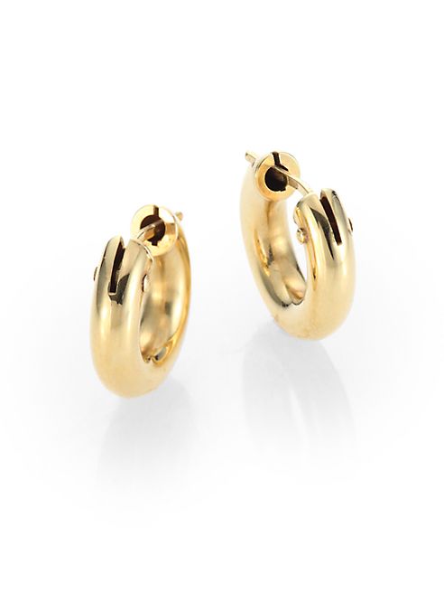 Roberto Coin - 18K Yellow Gold Huggie Hoop Earrings/0.5