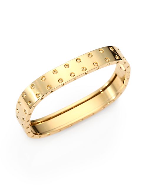 Roberto Coin - Pois Moi 18K Yellow Gold Two-Row Bangle Bracelet