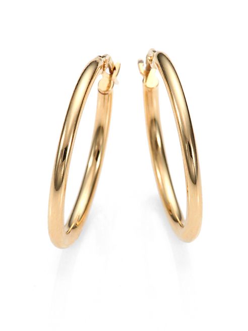 Roberto Coin - 18K Yellow Gold Oval Hoop Earrings/1