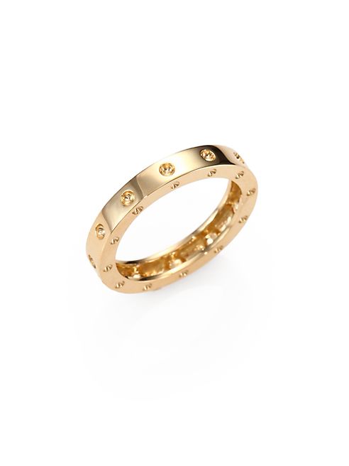 Roberto Coin - Pois Moi 18K Yellow Gold Single-Row Band Ring