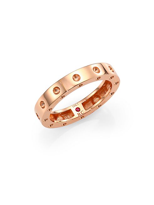 Roberto Coin - Pois Moi 18K Rose Gold Single-Row Band Ring