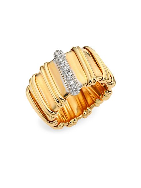 Roberto Coin - Nabucco Diamond & 18K Rose Gold Ring