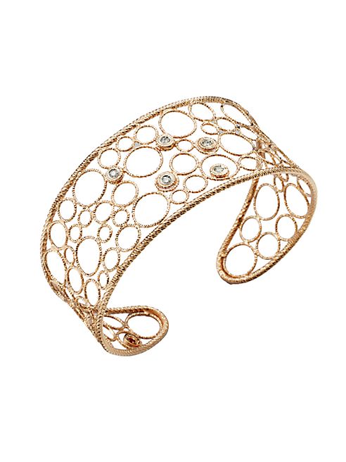 Roberto Coin - Bollicine Diamond & 18K Rose Gold Medium Cuff Bracelet