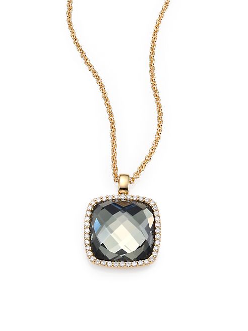 Roberto Coin - Cocktail Prasiolite, Diamond & 18K Yellow Gold Pendant Necklace