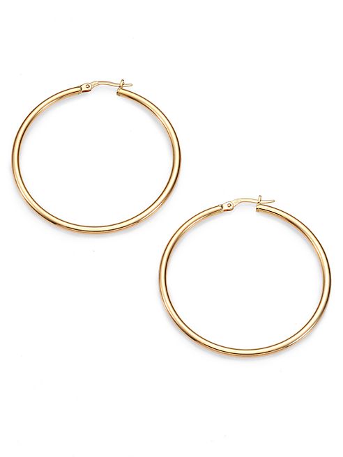 Roberto Coin - 18K Yellow Gold Hoop Earrings/1.75