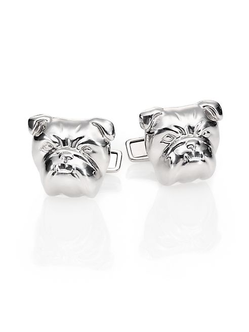 dunhill - Bull Dog Sterling Silver Cuff Links