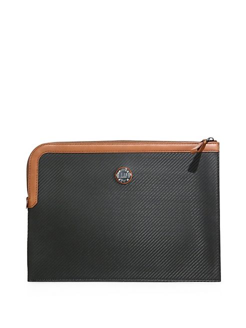 dunhill - Striped Leather Clutch