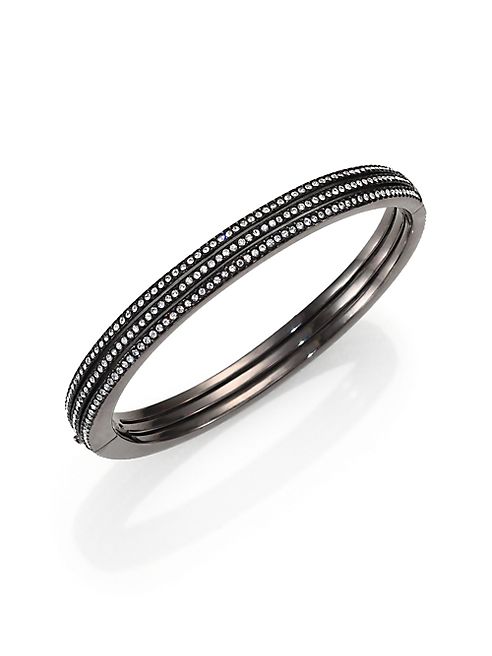 Adriana Orsini - Pavé Crystal Three-Row Bangle Bracelet