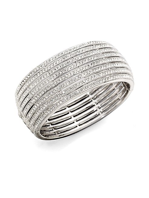 Adriana Orsini - Eight-Row Crystal Encrusted Bangle Bracelet