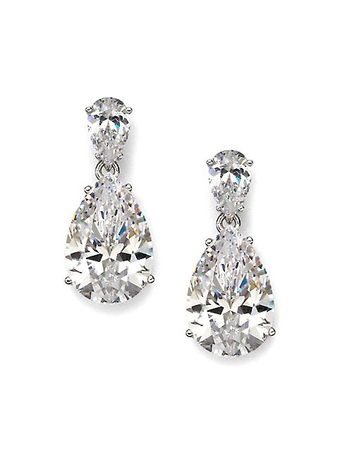 Adriana Orsini - Sterling Silver Pear Drop Earrings