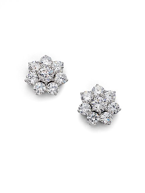 Adriana Orsini - Sterling Silver Flower Stud Earrings