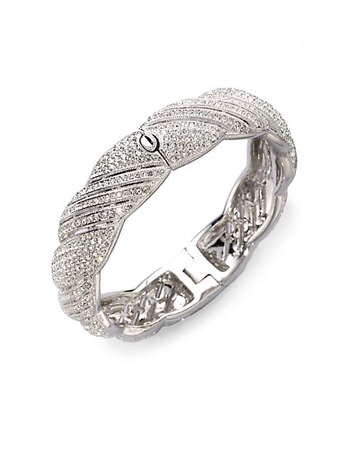 Adriana Orsini - Pavé Twist Bangle Bracelet