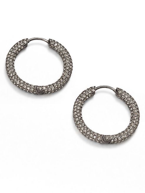 Adriana Orsini - Pavé Hoop Earrings/1.5