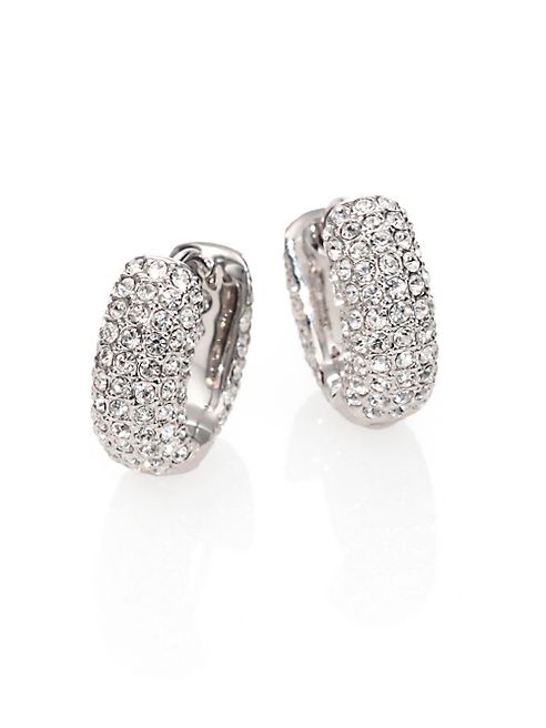 Adriana Orsini - Pavé Crystal Huggie Hoop Earrings/0.5