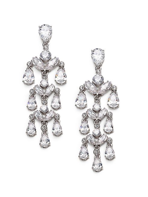 Adriana Orsini - Sterling Silver Sparkle Chandelier Earrings