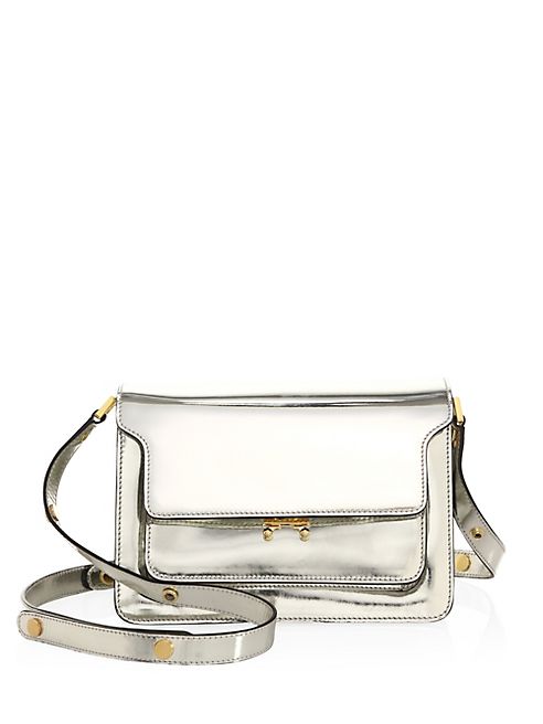 Marni - Metallic Leather Triple-Gusset Shoulder Bag