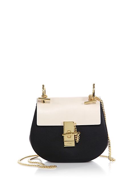 Chloé - Drew Mini Colorblock Leather Saddle Crossbody Bag