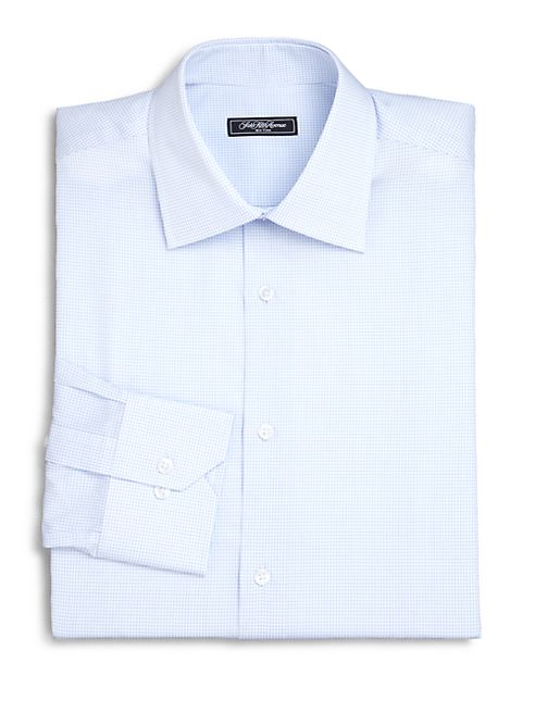 Saks Fifth Avenue Collection - Micro Check Print Dress Shirt