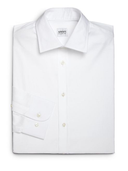 Armani Collezioni - Modern-Fit Cotton Dress Shirt