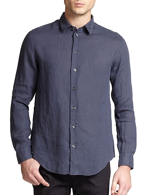 Armani Collezioni - Linen Button-Down Shirt