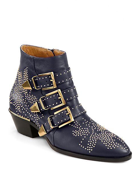 Chloé - Suzanna Studded Leather Ankle Boots