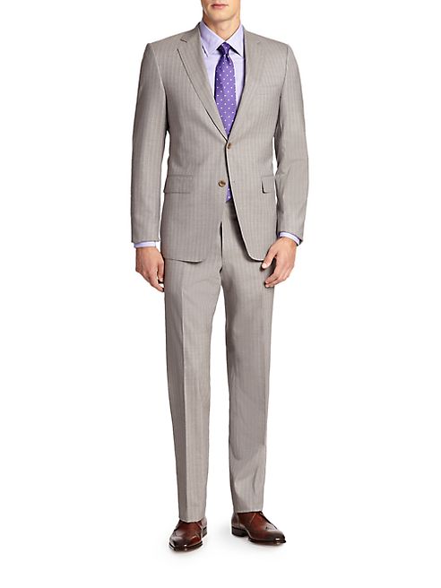 Saks Fifth Avenue Collection - Samuelsohn Pinstriped Two-Button Wool Suit